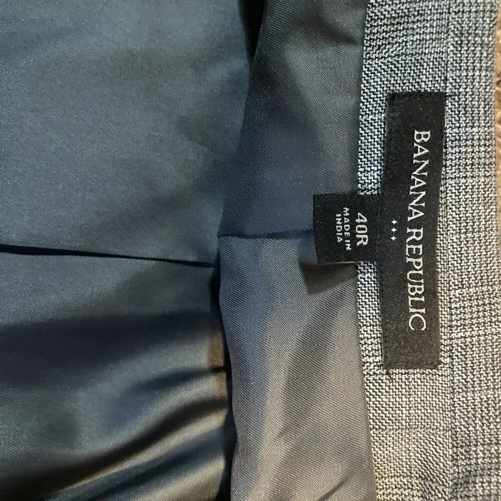 Banana Republic Men’s Slim Fit Poly Blend Blazer Regular Suit Jacket Sz 40 R